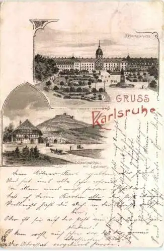 Gruss aus Karlsruhe - Litho -776826