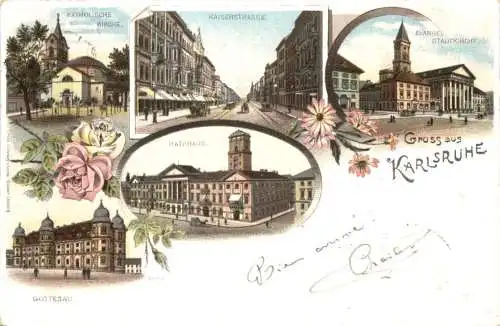 Gruss aus Karlsruhe - Litho -776744