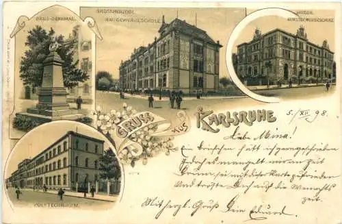 Gruss aus Karlsruhe - Litho -776714