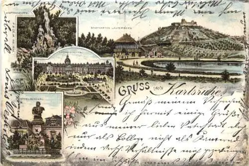 Gruss aus Karlsruhe - Litho -776846