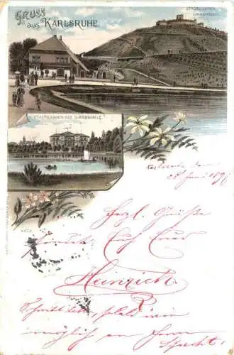 Gruss aus Karlsruhe - Litho -776710