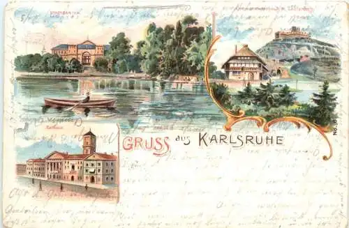 Gruss aus Karlsruhe - Litho -776784