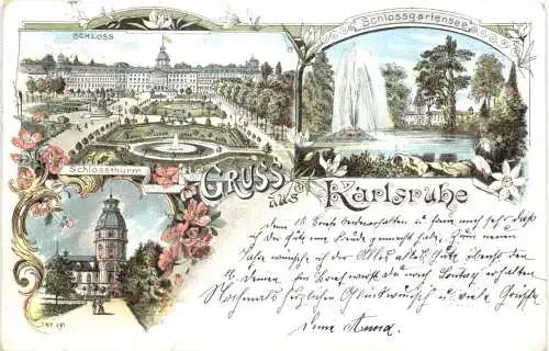 Gruss aus Karlsruhe - Litho -776750