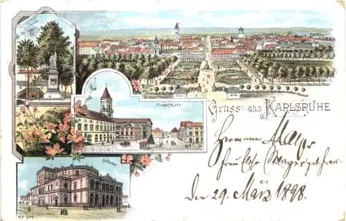 Gruss aus Karlsruhe - Litho -776774