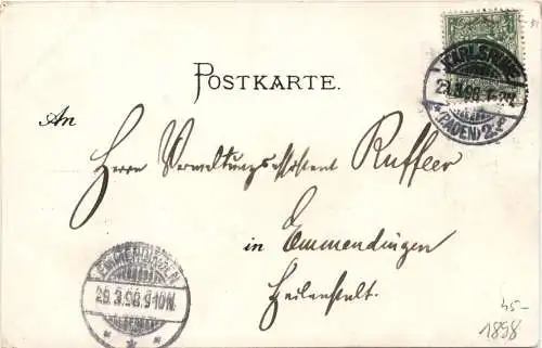 Gruss aus Karlsruhe - Litho -776774