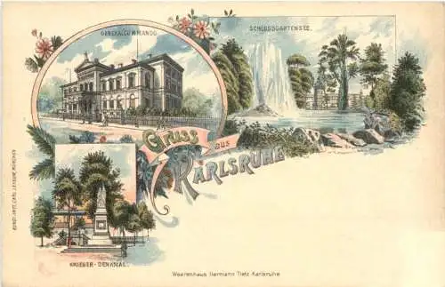 Gruss aus Karlsruhe - Litho -776790