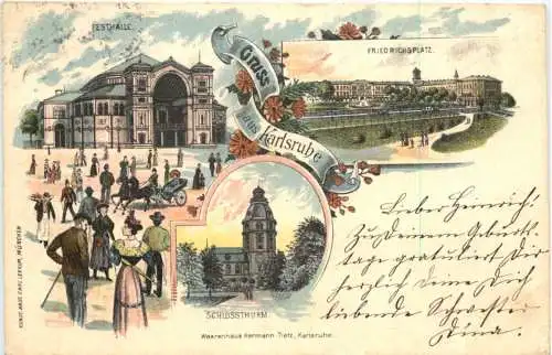 Gruss aus Karlsruhe - Litho -776844