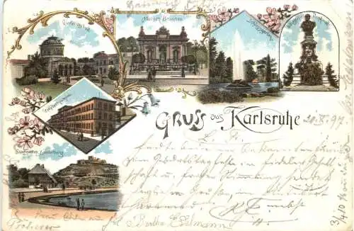 Gruss aus Karlsruhe - Litho -776830