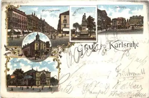 Gruss aus Karlsruhe - Litho -776850