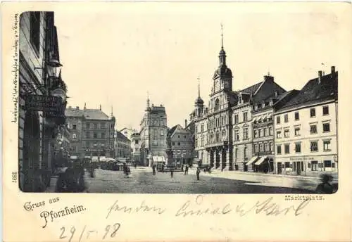 Gruss aus Pforzheim - Marktplatz -776970