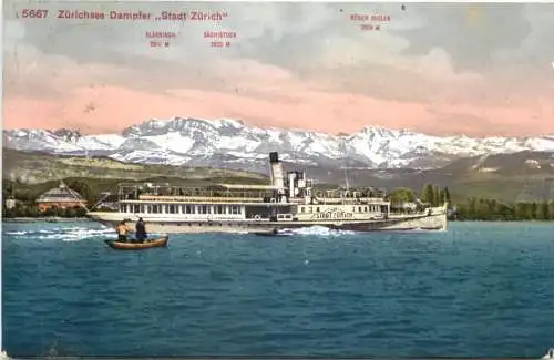 Zürichsee Dampfer Stadt Zürch -777472