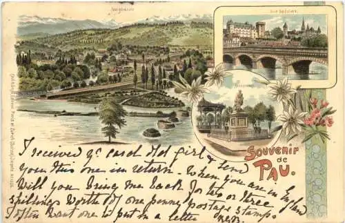 Souvenir de Pau - Litho - Verlag Künzli -780512