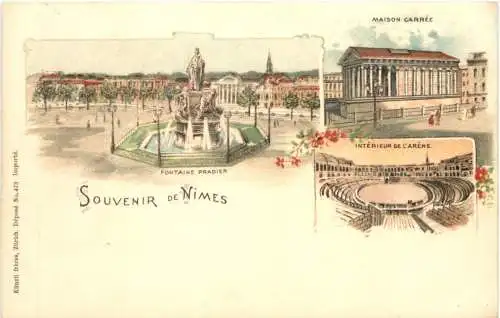 Souvenir de Nimes - Litho - Verlag Carl Künzli -780522