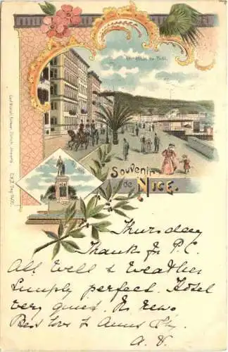 Souvenir de Nice - Litho - Verlag Carl Künzli -780542