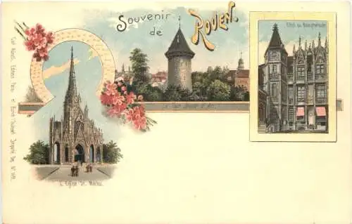 Souvenir de Rouen - Litho - Verlag Carl Künzli -780536