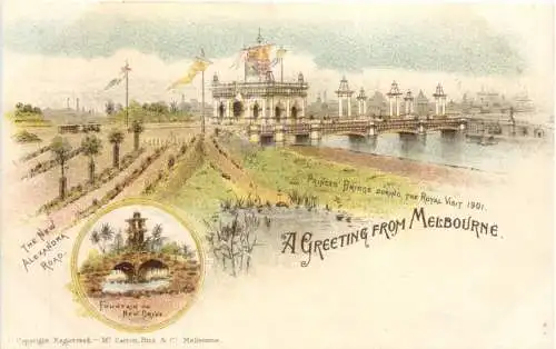 A greeting from Melbourne - Litho - AUstralia -780716