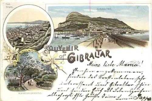 Souvenir of Gibraltar - Litho 1897 -780762