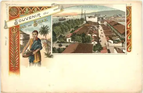 Egypt - Souvenir du Canal du Suez - Litho -780978