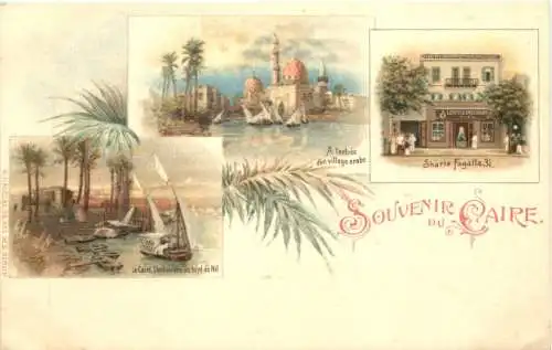 Egypt - Souvenir du Cairo - Litho -781018