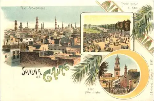 Egypt - Souvenir de Cairo - Litho -781004