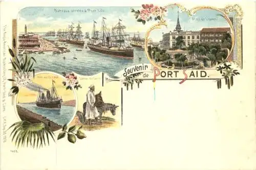 Egypt - Souvenir de Port Said - Litho -780956