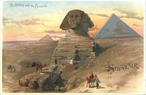 Egypt - The Sphynx an the Pyramids - Litho -781024