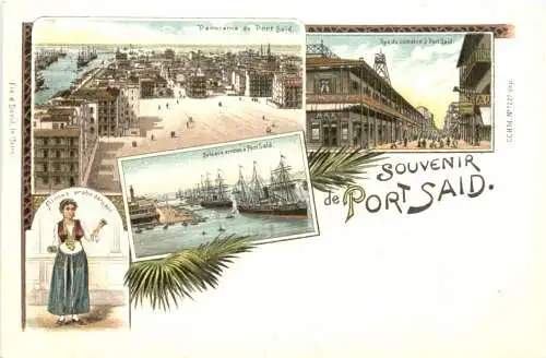 Egypt - Souvenir de Port Said - Litho -780966