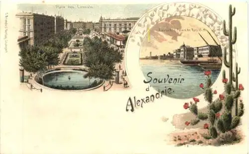 Egypt - Souvenir d Alexandrie - Litho -781006