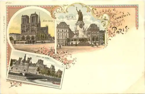 Souvenir de Paris - Litho -781094