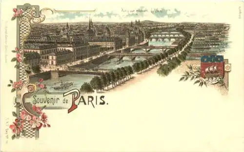 Souvenir de Paris - Litho -781128