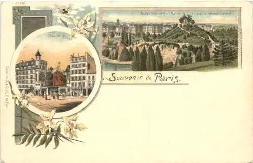 Souvenir de Paris - Litho -781122