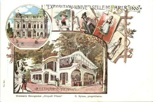 Paris - Exposition Universelle 1900 - Restaurant Viennois - Litho -781184