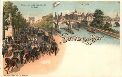 Souvenir de Paris - Litho -781100