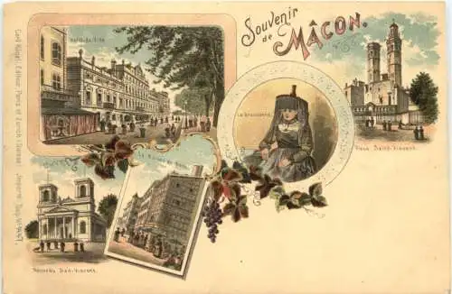 Souvenir de Macon - Litho - Verlag Carl Künzli -781334