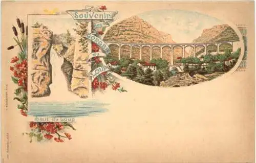 Souvenir des Gorges du Loup - Litho -781318