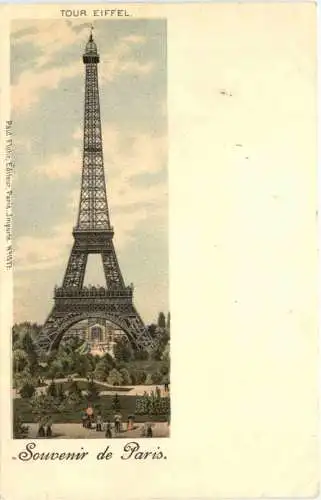 Souvenir de Paris - Tour Eiffel - Litho -781090