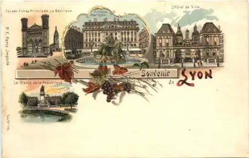 Souvenir de Lyon - Litho -781338