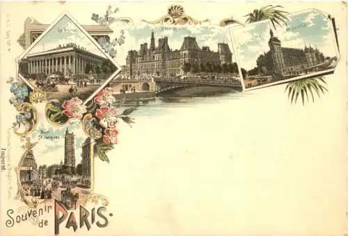 Souvenir de Paris - Litho -781126