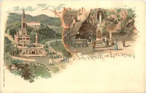 Souvenir de Lourdes - Litho - Verlag Carl Künzli -781322