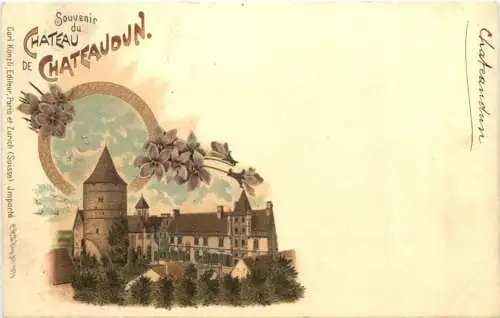 Souvenir du Chateau Chteaudun - Litho - Verlag Carl Künzli -781250