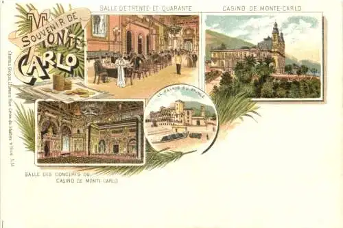 Souvenir de Monte Carlo- Litho -781374