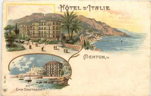 Hotel D Italie Menton - Litho -781364