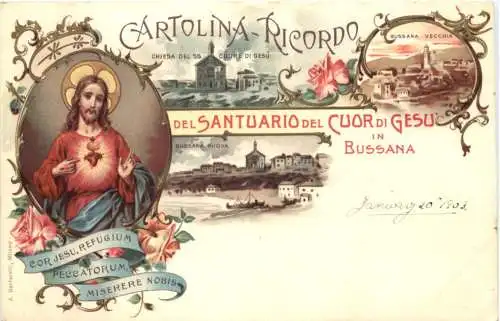 Ricordo del Santuario del Cuor di Gesu in Bussana - Litho -781424