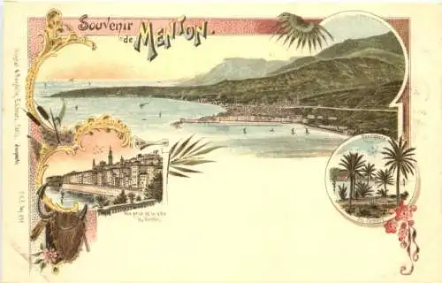 Souvenir de Menton - Litho -781356