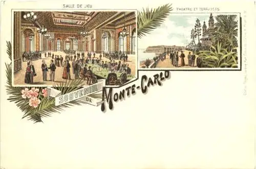 Souvenir de Monte Carlo- Litho -781380