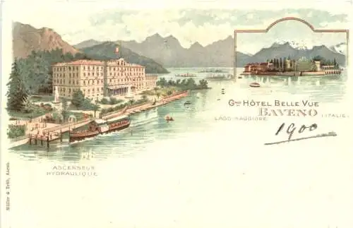 Grand Hotel Belle Vue Baveno- Litho -781390