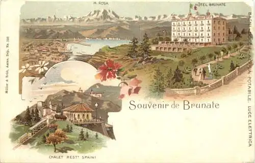 Souvenir de Brunate Como - Litho -781426