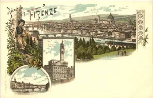 Ricordo di Firenze - Litho - Verlag Carl Künzli -781498