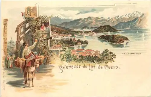 Souvenir du Lac de Como - Litho -781464