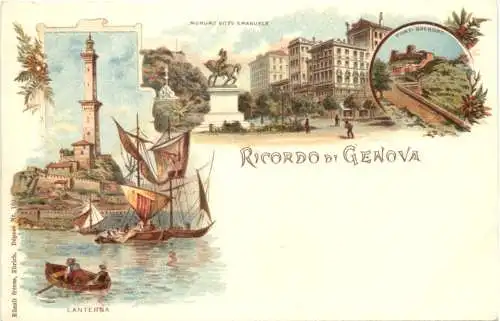 Ricordo di Genova - Litho - Verlag Carl Künzli -781524